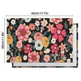 thumbnail image 5 of Multicolored Pioneer Flower Summer Placemats Table Placemats Set Of 4-Linen Kitchen Washable Placemats Table Mats 11.8"x17.7" Non-Slip Heat Resistant, 5 of 5