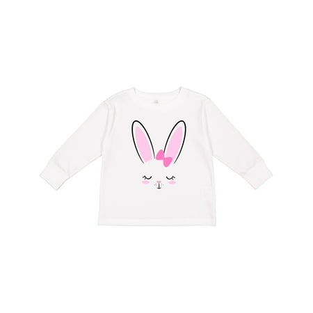 

Inktastic Easter Bunny Girl Face Gift Toddler Boy or Toddler Girl Long Sleeve T-Shirt