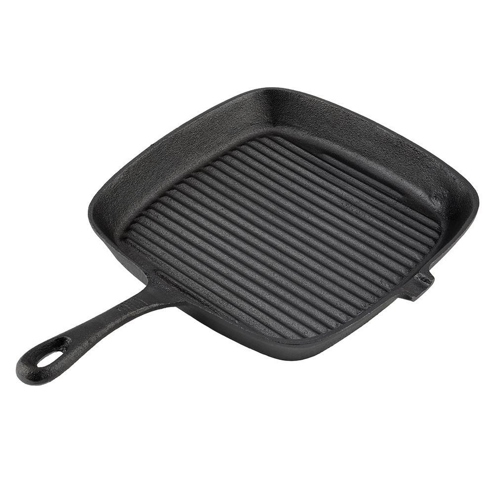 Herchr Frying Pan Cast Iron Frying Pan Cast Iron Steak Frying Pan Food Meals Gas Induction 