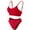 Red, variant on 2 Pieces Seamless Lingerie for Women Comfortable Wire Free Bra and Panty Set Push Up Sports Bra and Thong Underwear Set "Yellow, M"