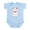 Sky Blue, variant on CafePress - White Lucky Cat Left Arm Raised Infant Bodysuit - Baby Light Bodysuit, Size Newborn - 24 Months