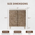 thumbnail image 4 of COSIEST Storage Cabinet, Vintage Accent Cabinet with Adjustable Shelf, Buffet Sideboard with Decorative Pattern for Kitchen, Dining Room, Living Room, Hallway, 4 of 7