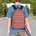 thumbnail image 4 of Easygdp Red and Brown Squares Mochila Ligera de 15 Pulgadas para Estudiantes, Mochila Cómoda para la Escuela y Viajes, Correas Ajustables, 4 of 6