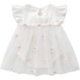 thumbnail image 3 of Baby Girl Daisy Romper Dress – Breathable Cotton  Ruffle Sleeves, 3 of 10