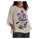 thumbnail image 2 of Fiudx Ofertas Flash Artículos En Oferta Blusa Holgada con Estampado de Manga 3/4 para Mujer, Estilo Informal, con Estampado de Alzheimers, 2 of 4