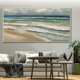 thumbnail image 4 of Large Ocean Seascape Canvas Oil Painting Beach Waves Hand-Painted Texture Painting Landscape Wall Art Custom Vacation Gift,Unstretched,Frameless,(114*228cm)45*90lnches, 4 of 5