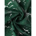 thumbnail image 5 of INSPIRE CHIC Women's Lace Cropped Shrugs Stand Collar Elegant Crochet Sheer Bolero L Dark Green, 5 of 6