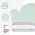 thumbnail image 6 of Unique Bargains 2pcs Soft Silicone and Cotton Heat-Resistant Oven Mitts Green 11.2" x 7.7", 6 of 7