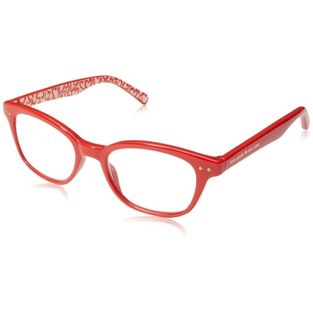 Kate Spade New York Women's Rebecca2 Rectangular Reading Sunglasses, RED LMBRJ, 49 mm + 2.5
