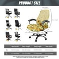 thumbnail image 7 of Whosucclay Sunflower Music Note Pattern Computer Office Chair Cover, Stretchable Office Chair Covers for Protective High Back Chair Slipcover Anti-Dust Rotating Chair Covers with Elastic Bottom-S, 7 of 7