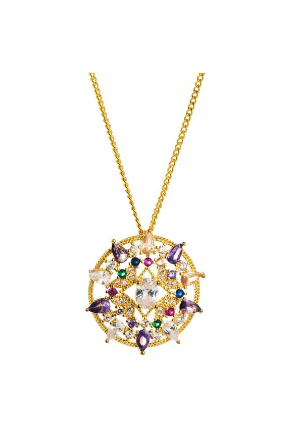 Hig Quality Hip Hop Rap Punk Power Star Pendant Necklace Zircon Bling Jewelry