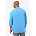 thumbnail image 4 of KingSize Men's Big & Tall Gauze Mandarin Collar 3/4 Sleeve Shirt, 4 of 6