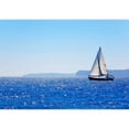 thumbnail image 2 of wall26 - Blue Mediterranean Sailboat Sailing in Perfect Ocean at San Antonio Cape - Removable Wall Mural | Self-Adhesive Large Wallpaper - 66x96 inches, 2 of 6