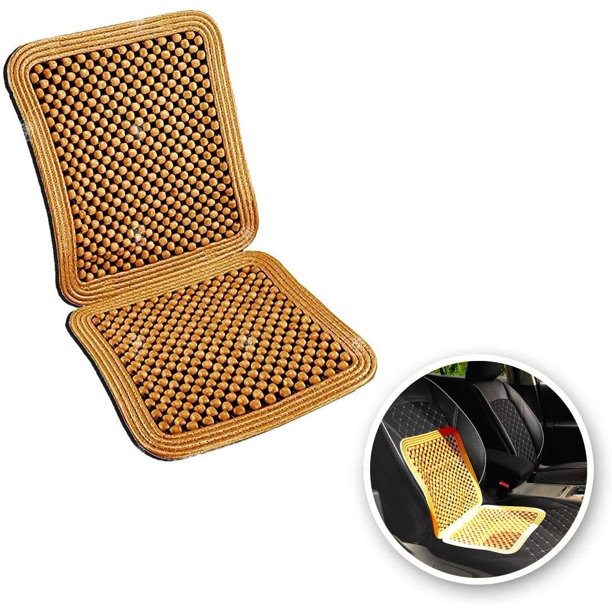VaygWay Wood Beaded Seat Cushion Wooden Beaded Car Seat Cover