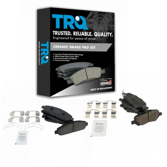 TRQ Front & Rear Ceramic Disc Brake Pad Kit for 2009-2016 Toyota Venza New BFA20228