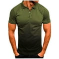 thumbnail image 4 of zuwimk Polo Shirts For Men Slim Fit,Men's Stain Resistant Short Sleeve Polo Shirts Army Green,L, 4 of 5