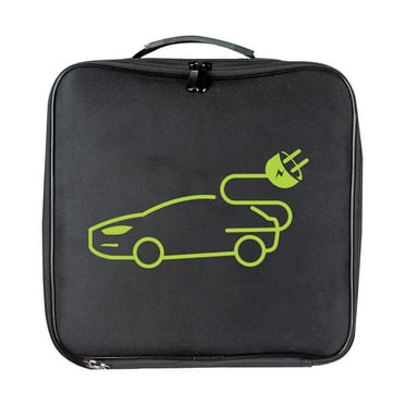 EV Charger Cord Bag, Waterproof Square EV Charging Cords Organizer Carrier Bag, Cable Storage and Organization for Extension Cables, EV Charging Cords, EV Charger