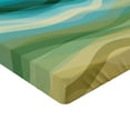 thumbnail image 2 of Ambesonne Abstract Fitted Sheet, Modern Waves Starfish, Twin Size, Blue Beige, 2 of 3