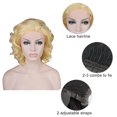 thumbnail image 6 of Unique Bargains Lace Front Wigs for Women 11" Blonde Medium Long Body Wave with Wig Cap, 6 of 6