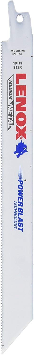 Lenox Tools Metal Cutting Reciprocating Saw Blade with Power Blast Technology, Bi-Metal, 8-Inch, 18 TPI, 50/pk