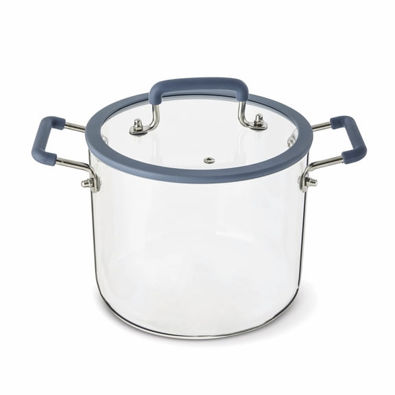 Elements by Thyme & Table 4.5 QT Borosilicate Glass Pot - Blue