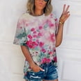 thumbnail image 2 of Giftesty Womens Plus Size Clearance Women's Summer Loose Printing Short Sleeve Crew-Neck T-Shirt Casual Tee Tops, 2 of 5