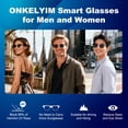 thumbnail image 3 of Gafas Inteligentes ONKELYIM AI con Traducción y Bluetooth 6.0, 3 of 7