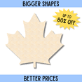 thumbnail image 2 of Bigger Better | Unfinished Wood Canadian Maple Leaf Shape |  DIY Craft Cutout 36" / 1/4", 2 of 3