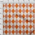 thumbnail image 3 of oneOone Rayon Orange Fabric Argyle Diy Clothing Quilting Fabric Print Fabric By Yard 56 Inch Wide, 3 of 4