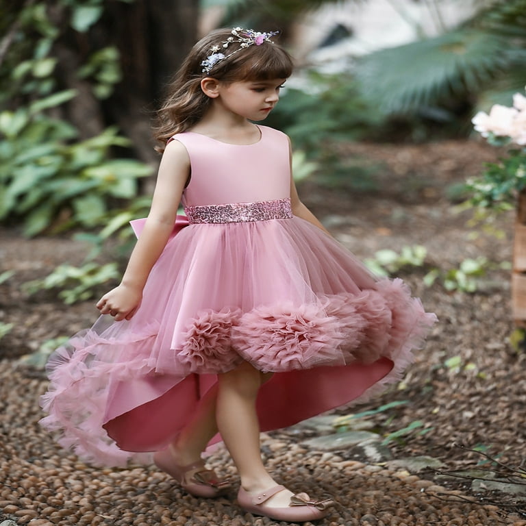 Pretty Kids Wear URMAGIC Little Big Girls Elegant Hi Low Formal Tutu Prom Gown 3 10 Yrs Walmart