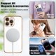thumbnail image 5 of RV (Blanco) Funda para iPhone 14 Pro Max,： Linda funda magnética en forma de corazón con borde chapado en oro, funda de silicona a prueba de golpes oso de fresa Electrónica, 5 of 5