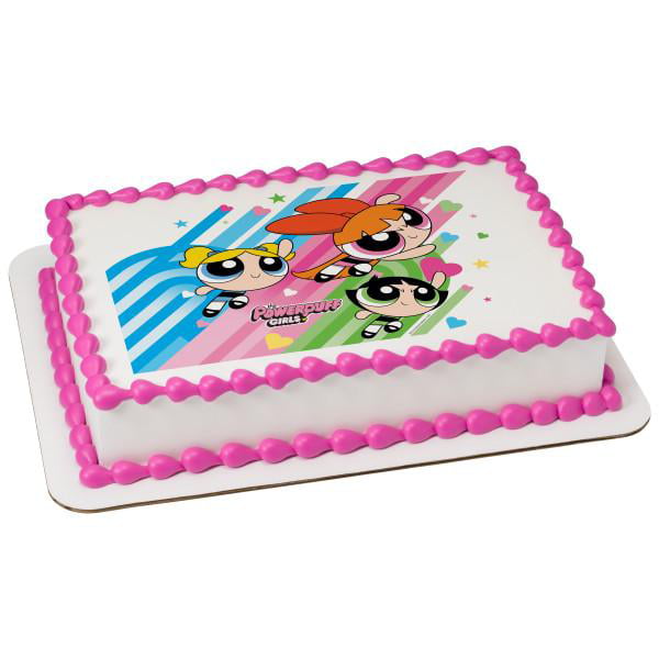 The Powerpuff Girls Girls Rock Edible Cake Topper Image - Walmart.com