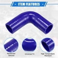 thumbnail image 4 of Unique Bargains 38mm 1.5" ID 90 Degree Elbow Coupler Silicone Hose Intercooler Tube Universal for Car Engine Blue, 4 of 6