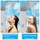 thumbnail image 4 of Sistema de panel de ducha 5 en 1 con LED, cabezal de lluvia y cascada, 3 jets ajustables, cabezal manual, llenador de bañera, sistema de torre para ba, 4 of 8
