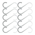thumbnail image 2 of Wosthever 10x ganchos en S multipropósito y fáciles de poner en negro para colgar - Ganchos en S convenientes y duraderos Ganchos en forma de S Organizadores de utensilios de cocina mate en forma de S, 2 of 6