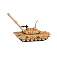 thumbnail image 2 of Modelo de tanque Vehículos s Partido de simulación Favor Battle Tank Tank Tank Tracked Crawler Chariot para niños Adultos Regalo de cumpleaños Amarillo, 2 of 8