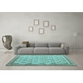 thumbnail image 3 of Ahgly Company Indoor Round Persian Light Blue Traditional Area Rugs, 5' Round, 3 of 4