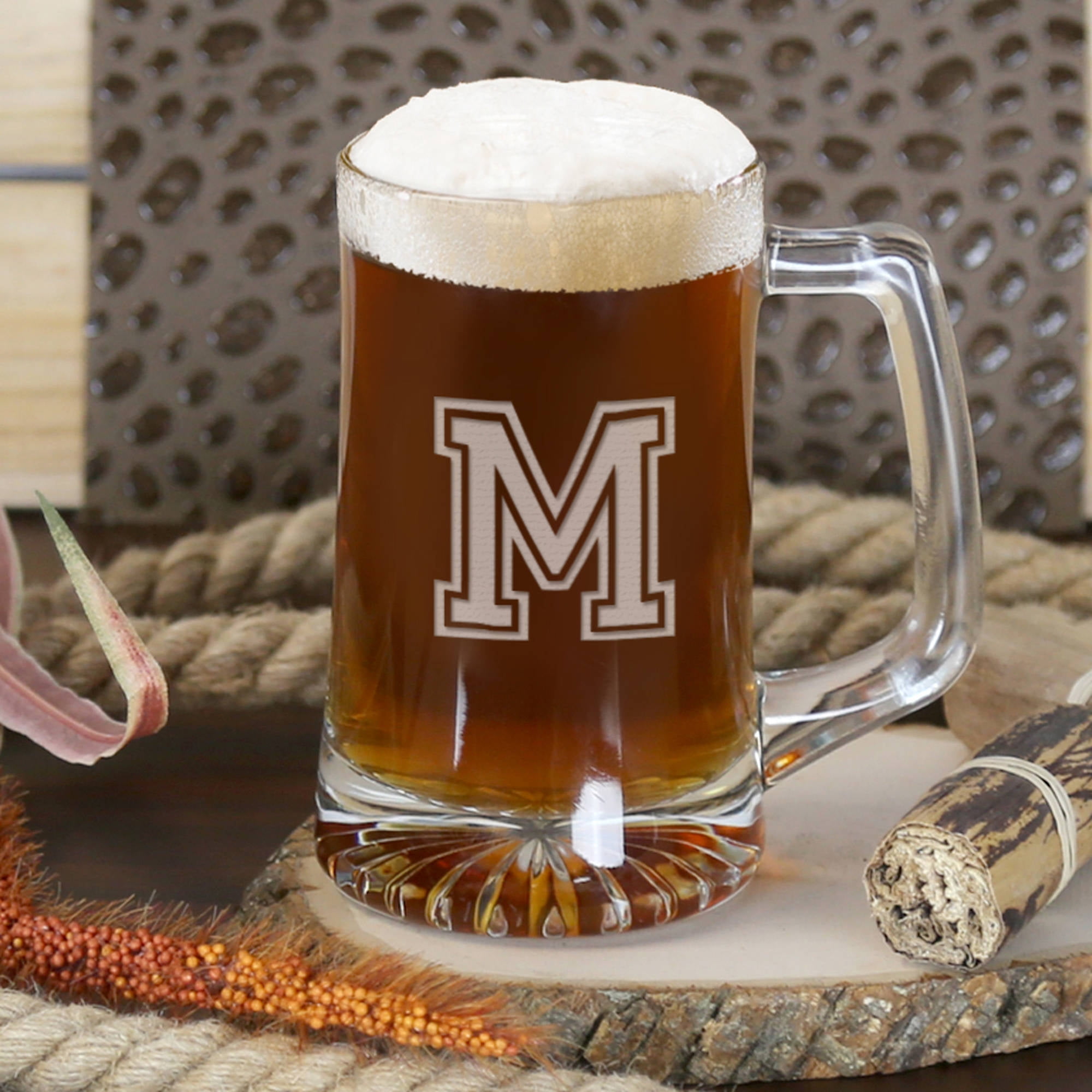 Personalized Initial Beer Mug 15 Oz Personalized Initial Beer Mug 15 Oz