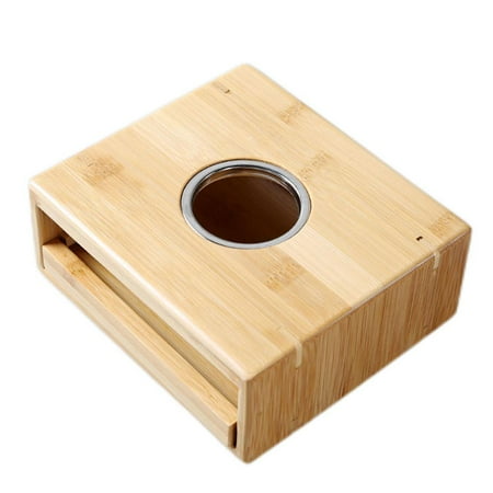 

Fovolat Bamboo Tea Warmer Ventilation Design Tea Pot Stove Insulation Base Easy to Use Home Warm Stove Teaware Accessories chic