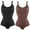2 Packs:Black+Brown, variant on Vaslanda 2 Pack Bodysuit for Women - Seamless Sleeveless Adjustable Spaghetti Strip Tops Shapewear Bodysuits