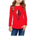 thumbnail image 2 of Économies d'Hiver! SROBPTY Chemises à Manches Longues pour Tout-Petits, Chemises Imprimées à Manches Longues pour Filles, Blouses Décontractées Habillées, Vêtements Rouges, 13 Ans, 2 of 5