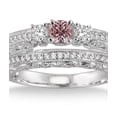 thumbnail image 2 of 2 Carat Morganite & Diamond Antique Bridal set on 10k White Gold, 2 of 3