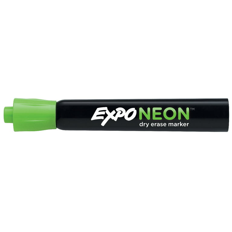 6- Expo NEON WINDOW Low Odor DRY ERASE BOLD BULLET tip marker 1752226  blacklight