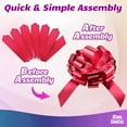 thumbnail image 5 of Zoe Deco 18 inch Giant Red Metallic Polypropylene Car Gift Bow (US Company), 5 of 7