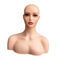 thumbnail image 4 of Cabeza de Maniquí Femenina Soporte de Exhibición de Maniquí Calvo Marrón Yinane, 4 of 8