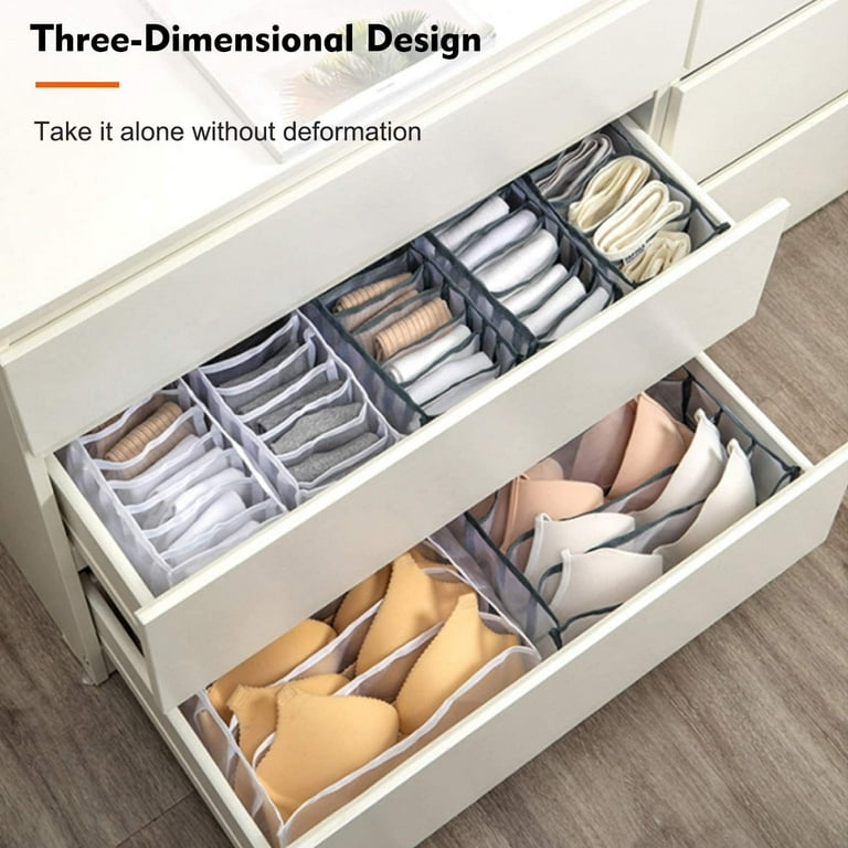 Sock Underwear Drawer Organizer Dividers, Foldable Fabric Dresser Closet  Organizers and Storage Bins for Clothing, Baby Clothes