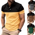 thumbnail image 5 of AJZIOJIRO Men's Summer Casual Tees Shirts Lapel Cotton Shirt Tops Short Sleeve Pullover T-Shirts S-3XL, 5 of 9
