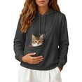 thumbnail image 5 of Unisex Oversized Fit Cat Hoodie with Pouch Pet Hoodies Kangaroo Pocket Dog Pullover Sweatshirt, 5 of 7