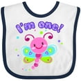 thumbnail image 3 of Inktastic I'm One- Dragonfly First Birthday Girls Baby Bib, 3 of 4
