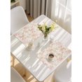 thumbnail image 5 of Pink Flowers Placemats Set of 4, Country Botanical Floral Leaves Romantic Placemats for Dining Table, Place Mats for Kitchen Tabletop, Waterproof Wipeable Dining Table Mats Set, 5 of 9